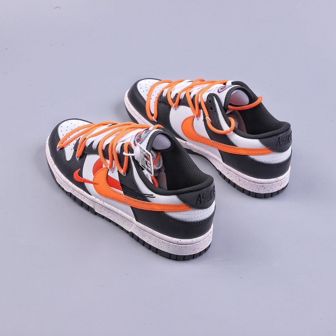 CS NK SB Dunk Low 解构活力三钩黑白橘 FD4623-144