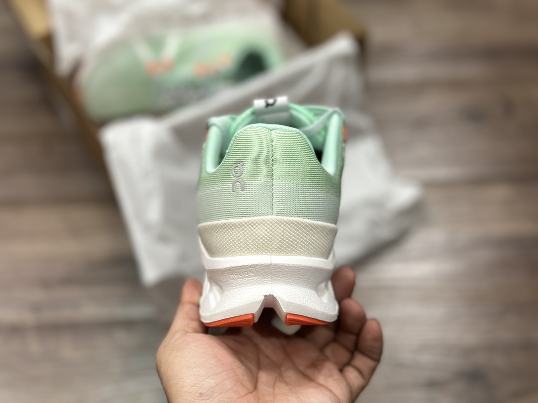 Swiss sports brand - ON Running Cloudsurfer Road Rod series low-top thick jogging shoes ”Mesh mint green white orange” 3MD10421071