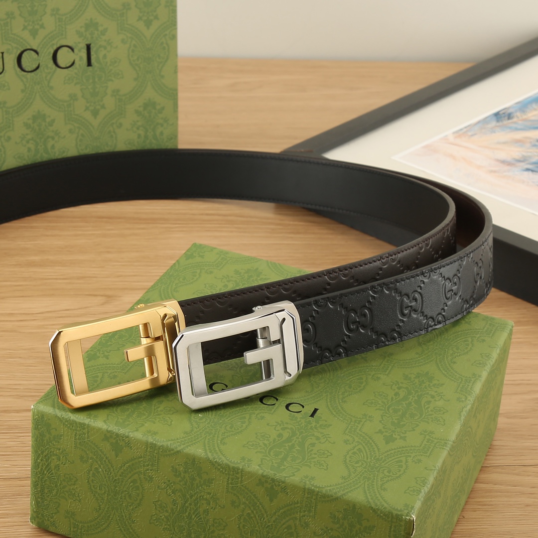 古奇GUCCI3.5宽精品不锈钢自动