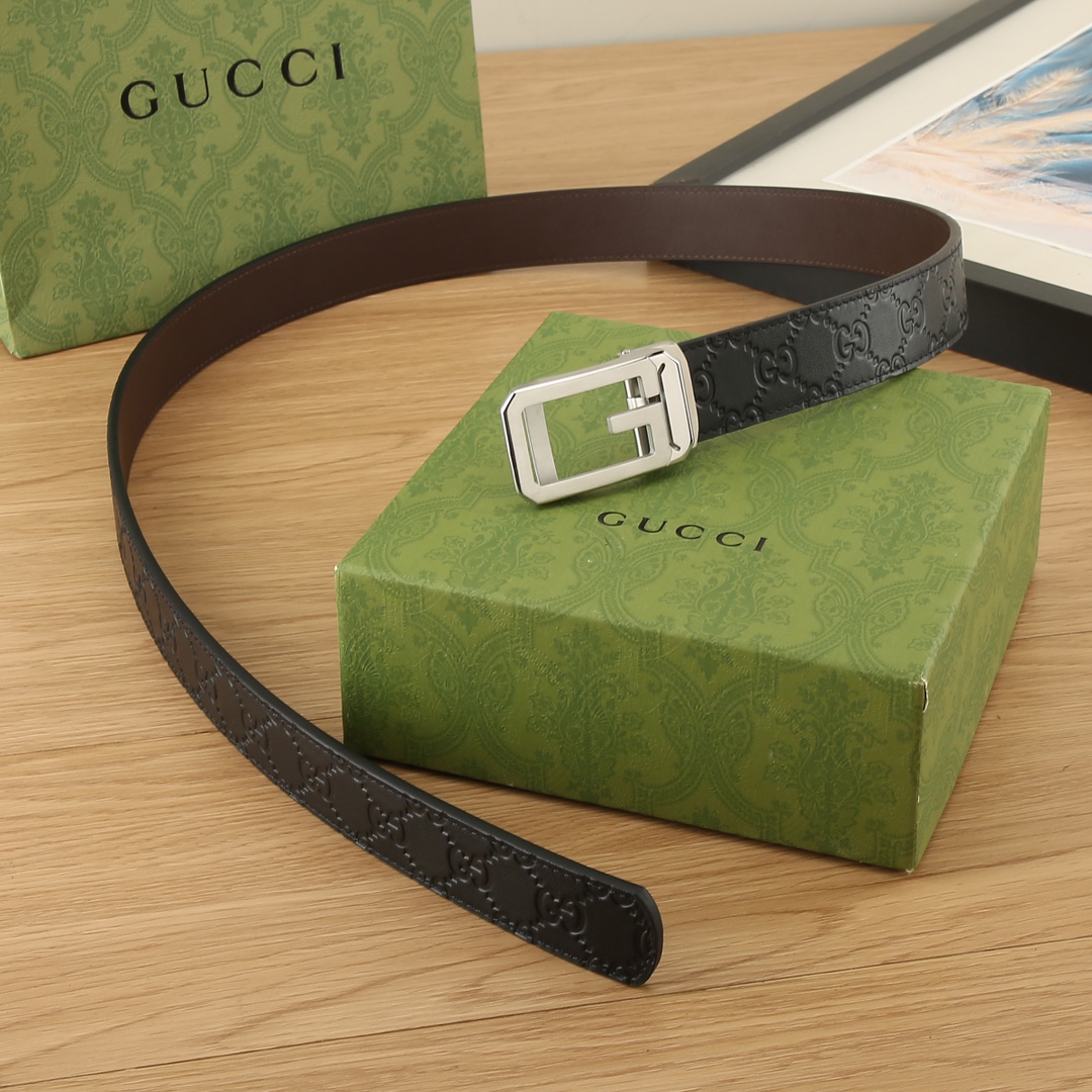 古奇GUCCI3.5宽精品不锈钢自动