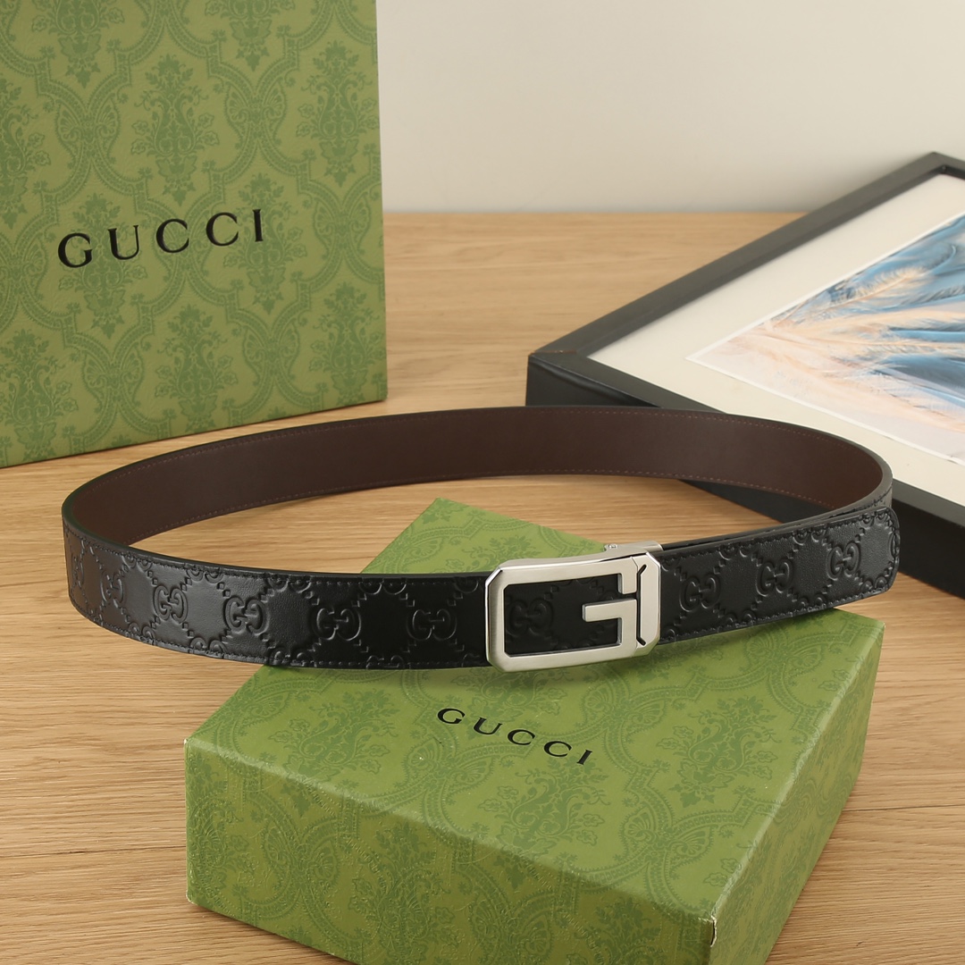 古奇GUCCI3.5宽精品不锈钢自动