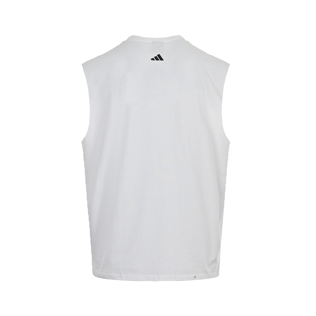 Balenciaga & Adidas 23ss 联名印花logo背心 字母印花圆领宽松OS短袖T恤