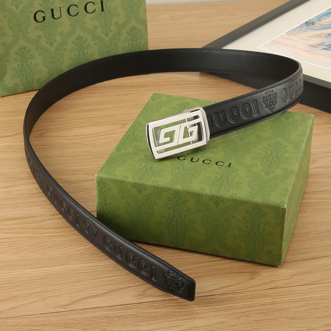 古奇GUCCI3.5宽精品不锈钢自动