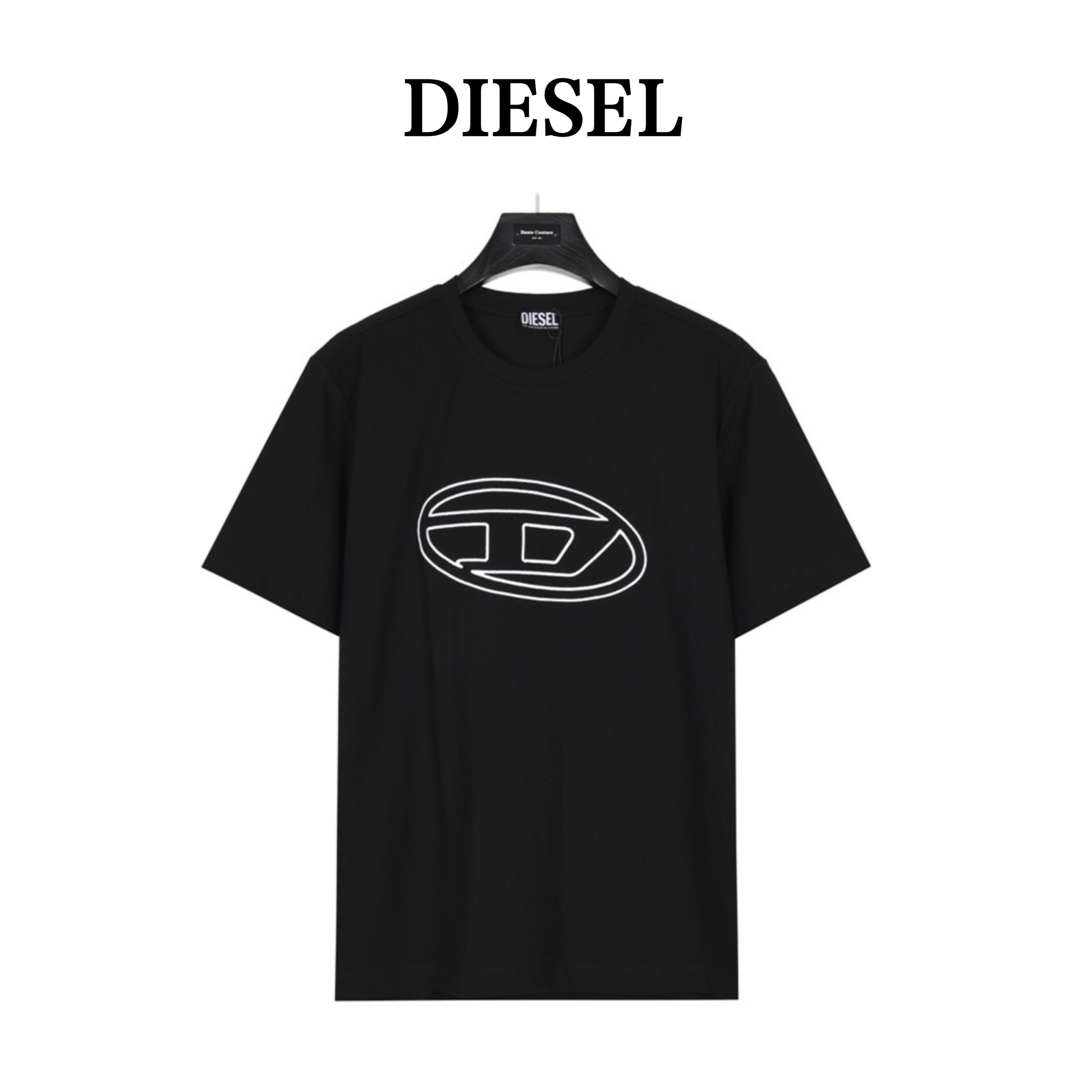 (礼盒包装) DIESEL/迪赛 23ss 胸前logo刺绣短袖T恤