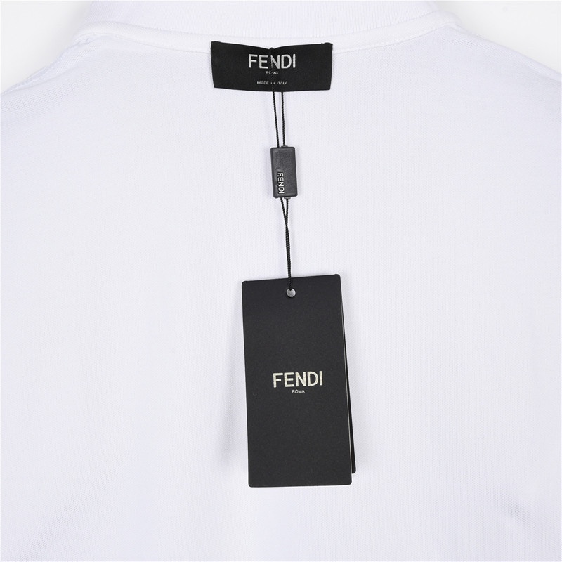 Fendi/芬迪 刺绣黑白眼睛POLO衫男女休闲短袖