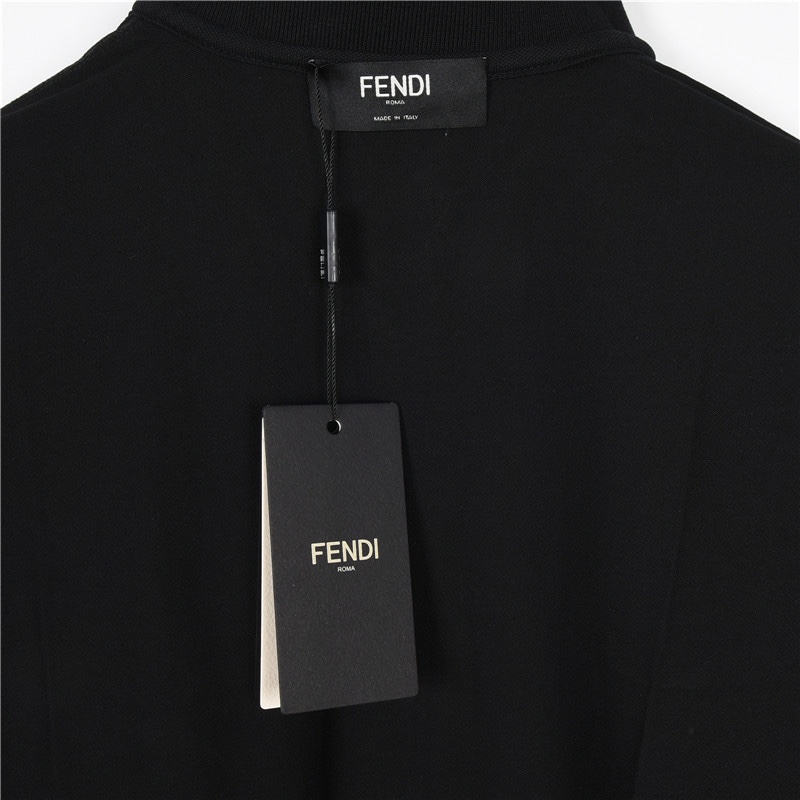 Fendi/芬迪 刺绣黑白眼睛POLO衫男女休闲短袖