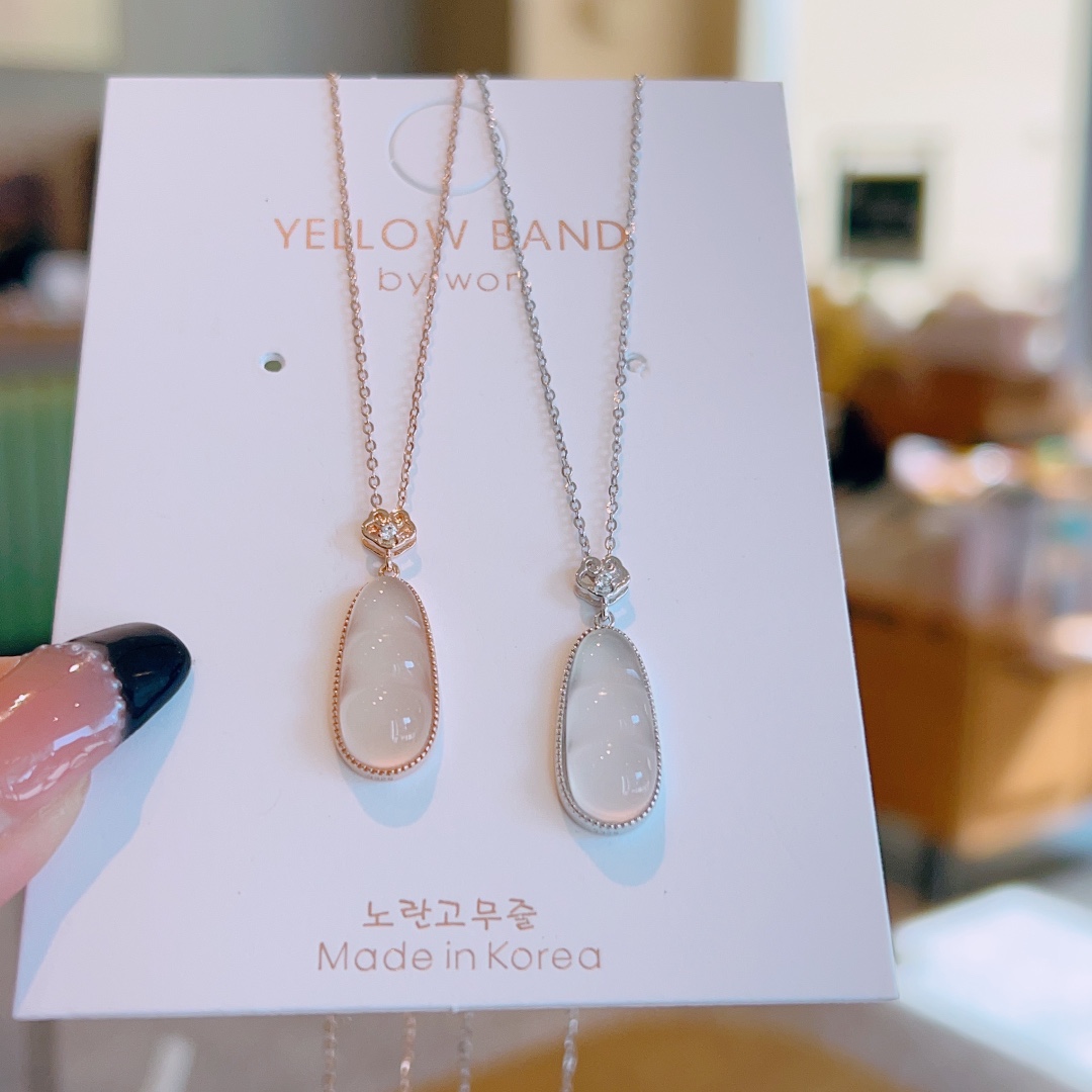 韓国風アレルギー対応シルバーネックレスゴールド 婚約