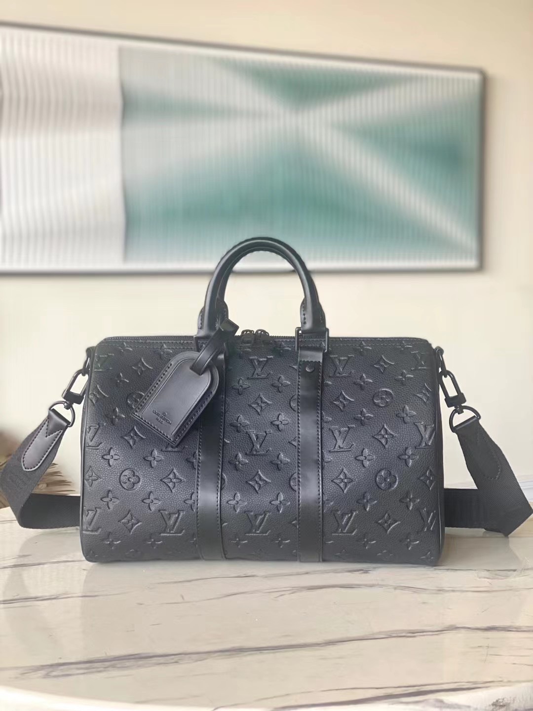 Premium Overseas Original Quality M22765 All-Leather Embossed Keepall - Bag