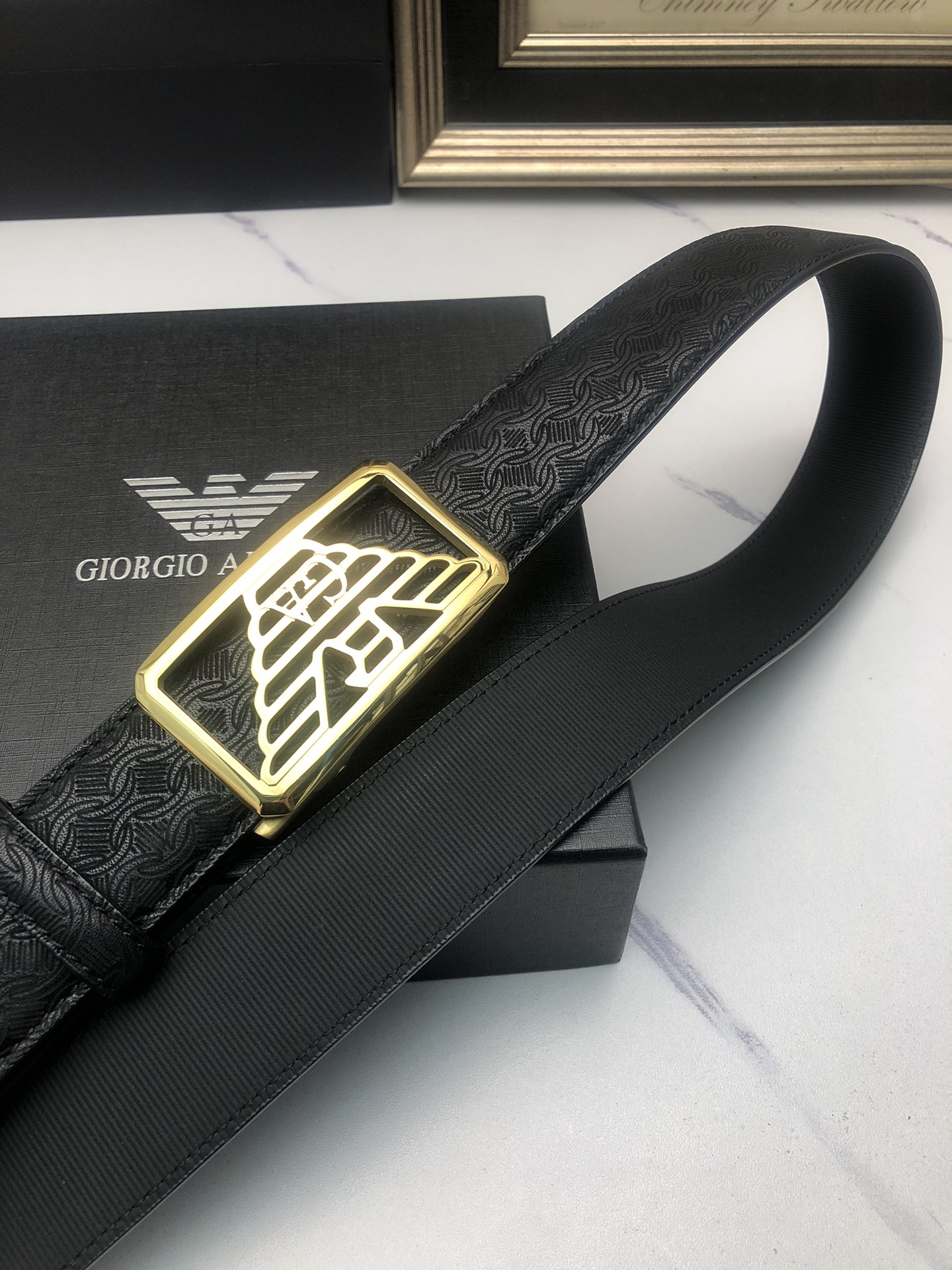 Italian Factory Imported Automatic Cattle-Skin Belt with Tailorable Design - 图片 5