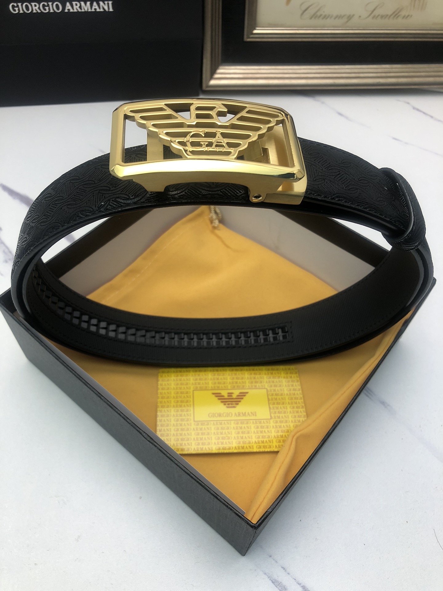 Italian Factory Imported Automatic Cattle-Skin Belt with Tailorable Design - 图片 1