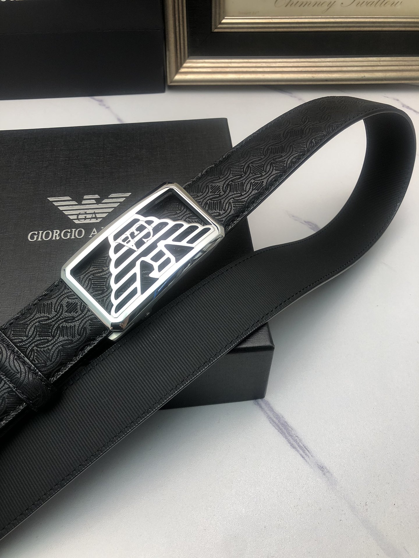 “Men’s Automatic Leather Belts with Italian Cattle-Skin: Tailorable and Wide Design” - 图片 5