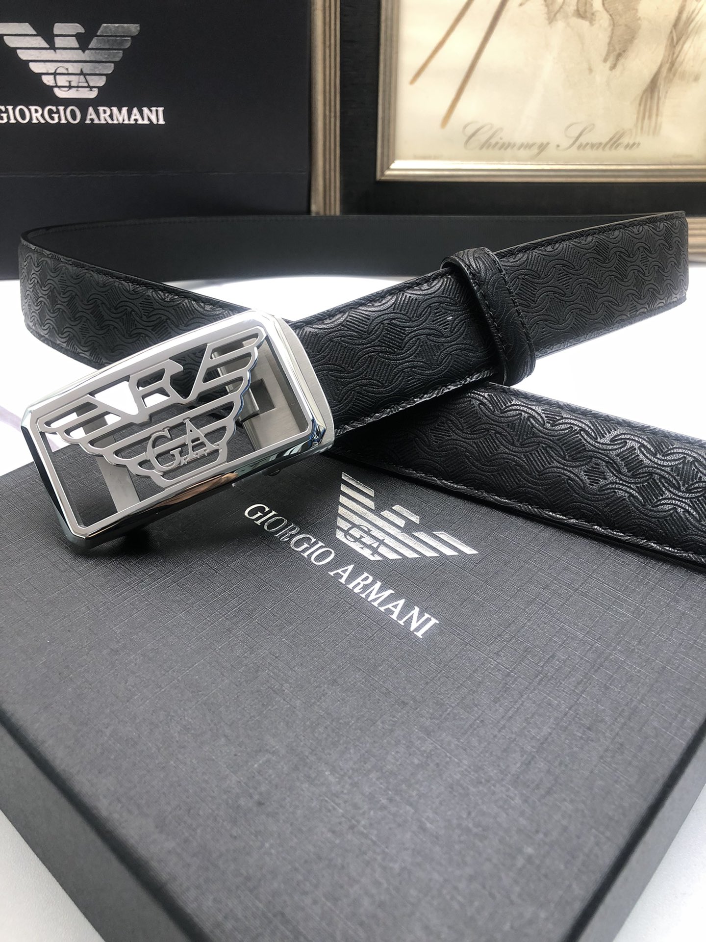 “Men’s Automatic Leather Belts with Italian Cattle-Skin: Tailorable and Wide Design” - 图片 3