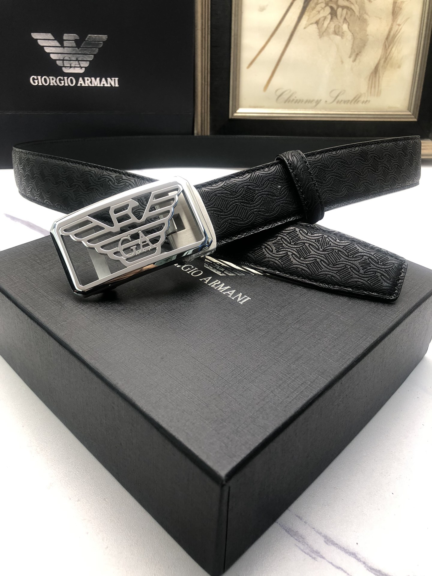 “Men’s Automatic Leather Belts with Italian Cattle-Skin: Tailorable and Wide Design” - 图片 2