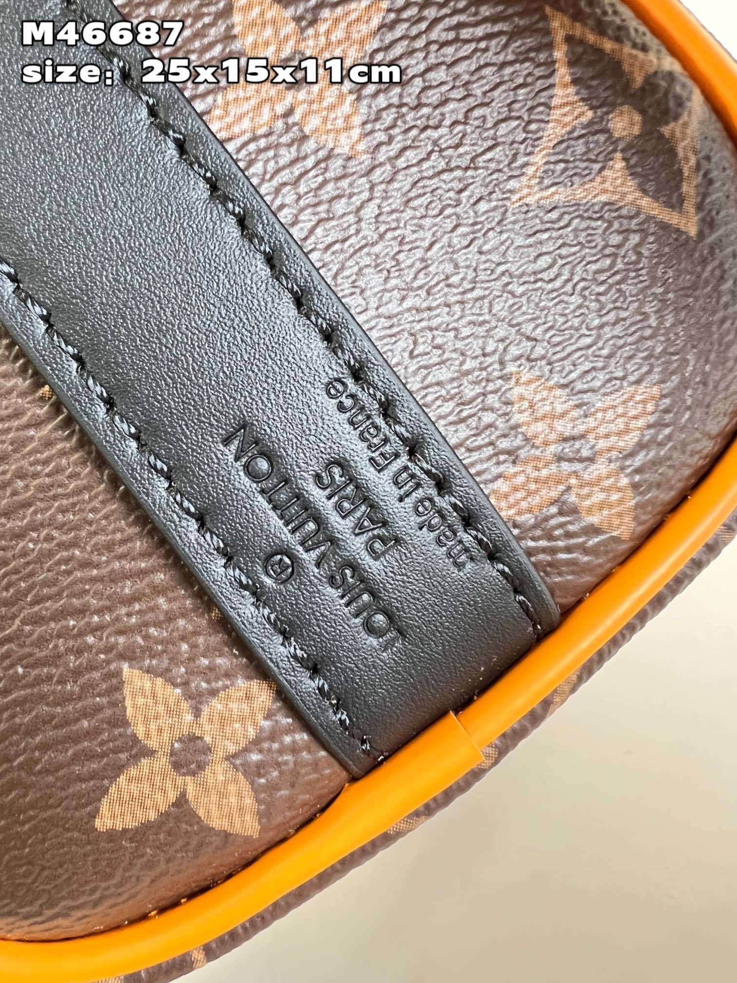 顶级原单M46687/对版本款Keepall25手袋取材MonogramEclipseReverse帆布