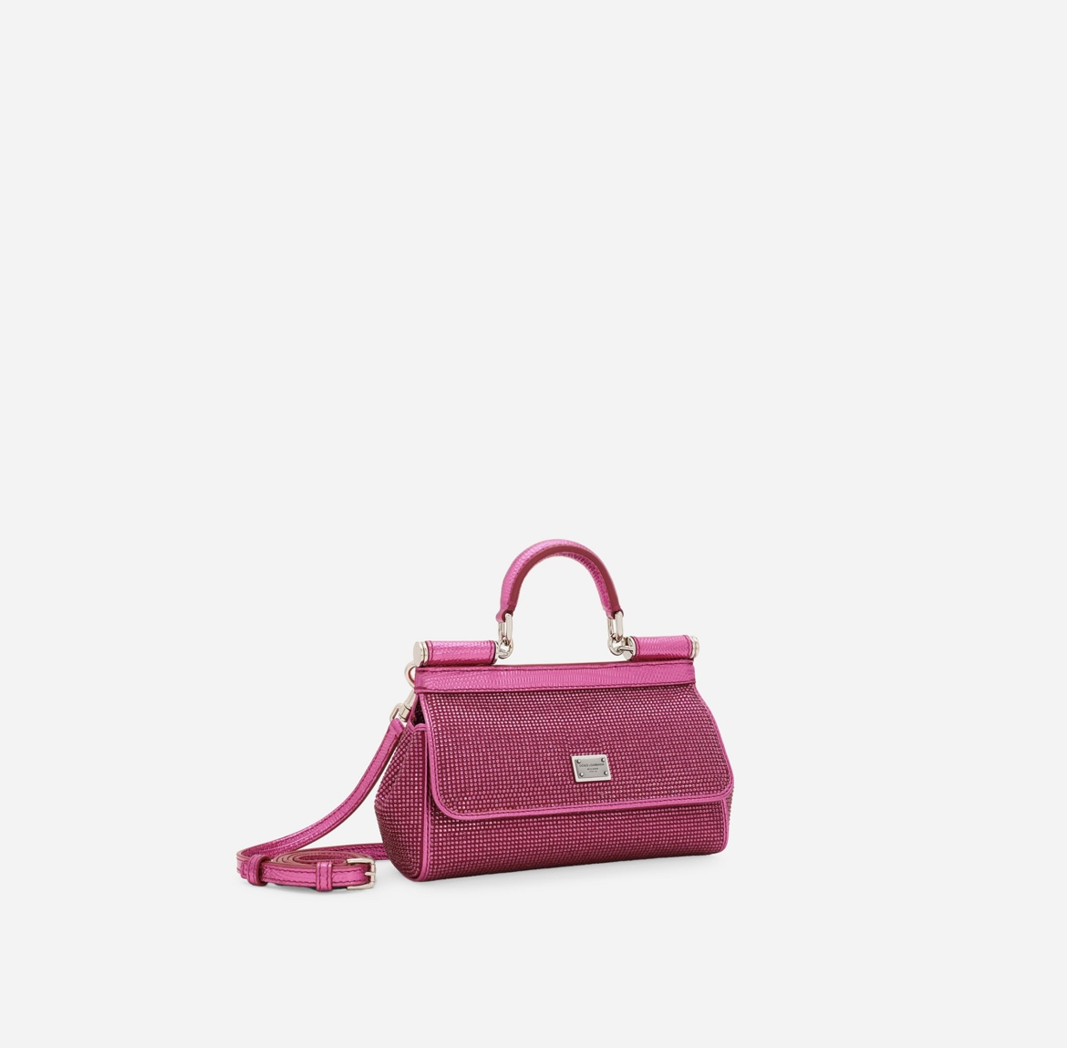 Dolce & Gabbana Sicily Mini Handbag Pink Crystals Top Handle Bag 3 i1689262922 3286 2