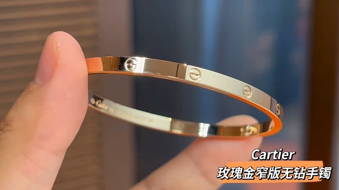 Cartier 卡地亚Cartier 窄‮无版‬钻 love情侣‮手款‬镯