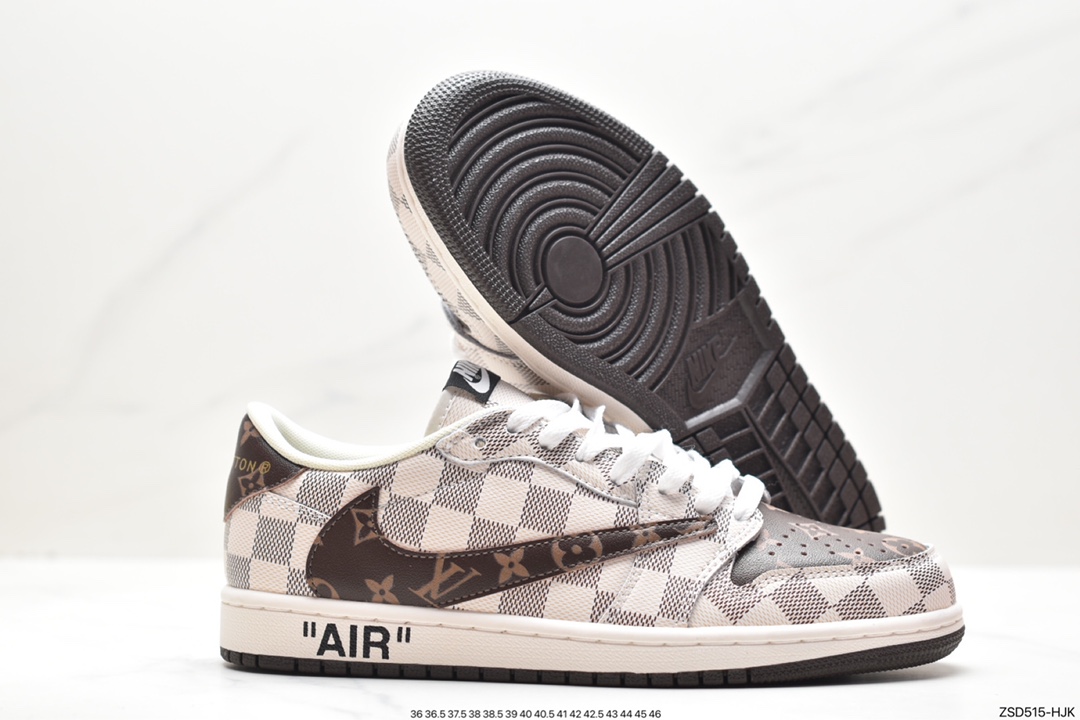 fragment design x Travis Scott x Nike Air Jordan 1 Low OG SP”Black/Green Toe“AJ1乔丹一代篮球鞋 FZ3134-200