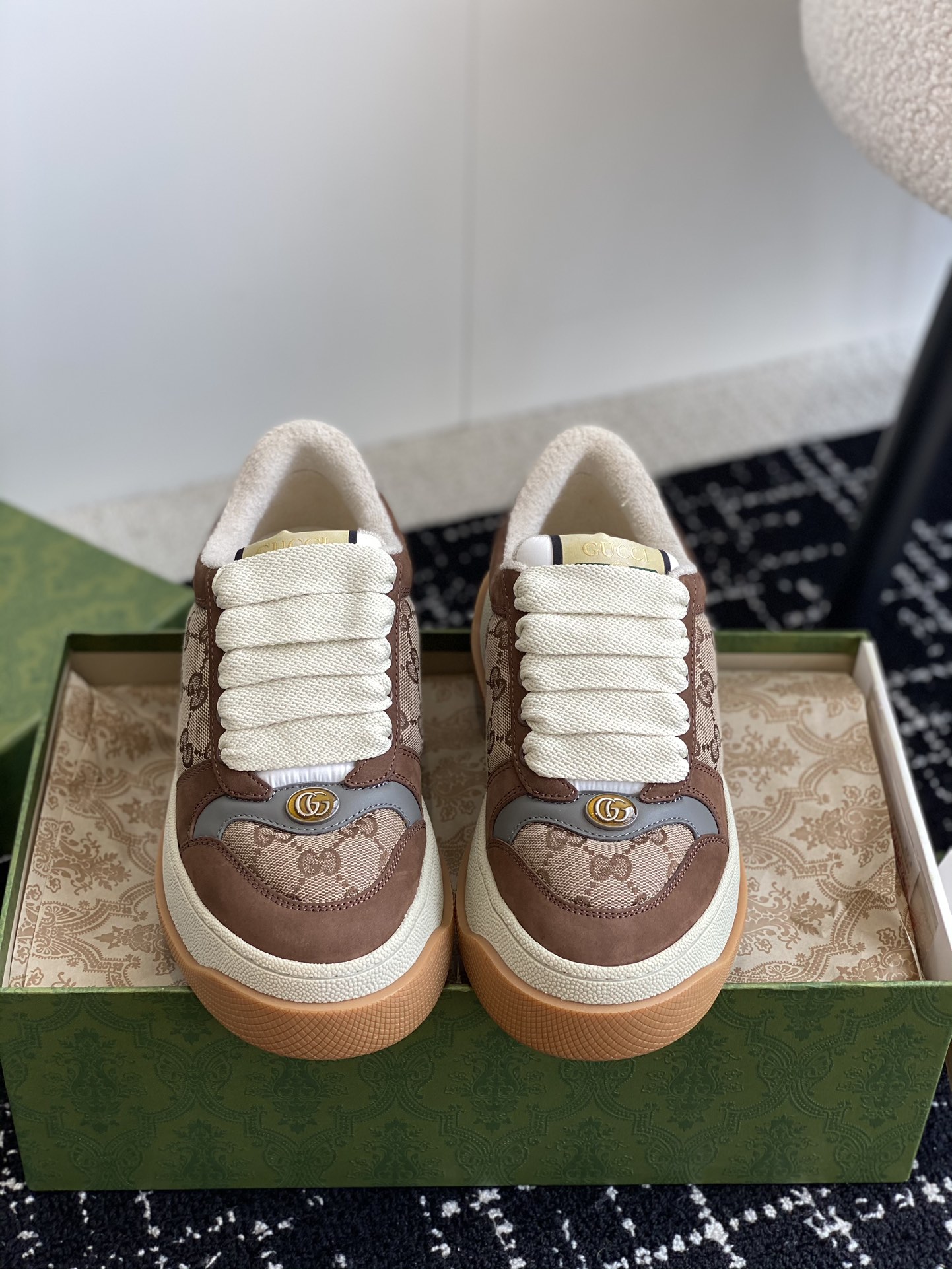 Gucci Buty do deskorolki Buty codzienne Łączenie Unisex Skóra krowia TPU Casual