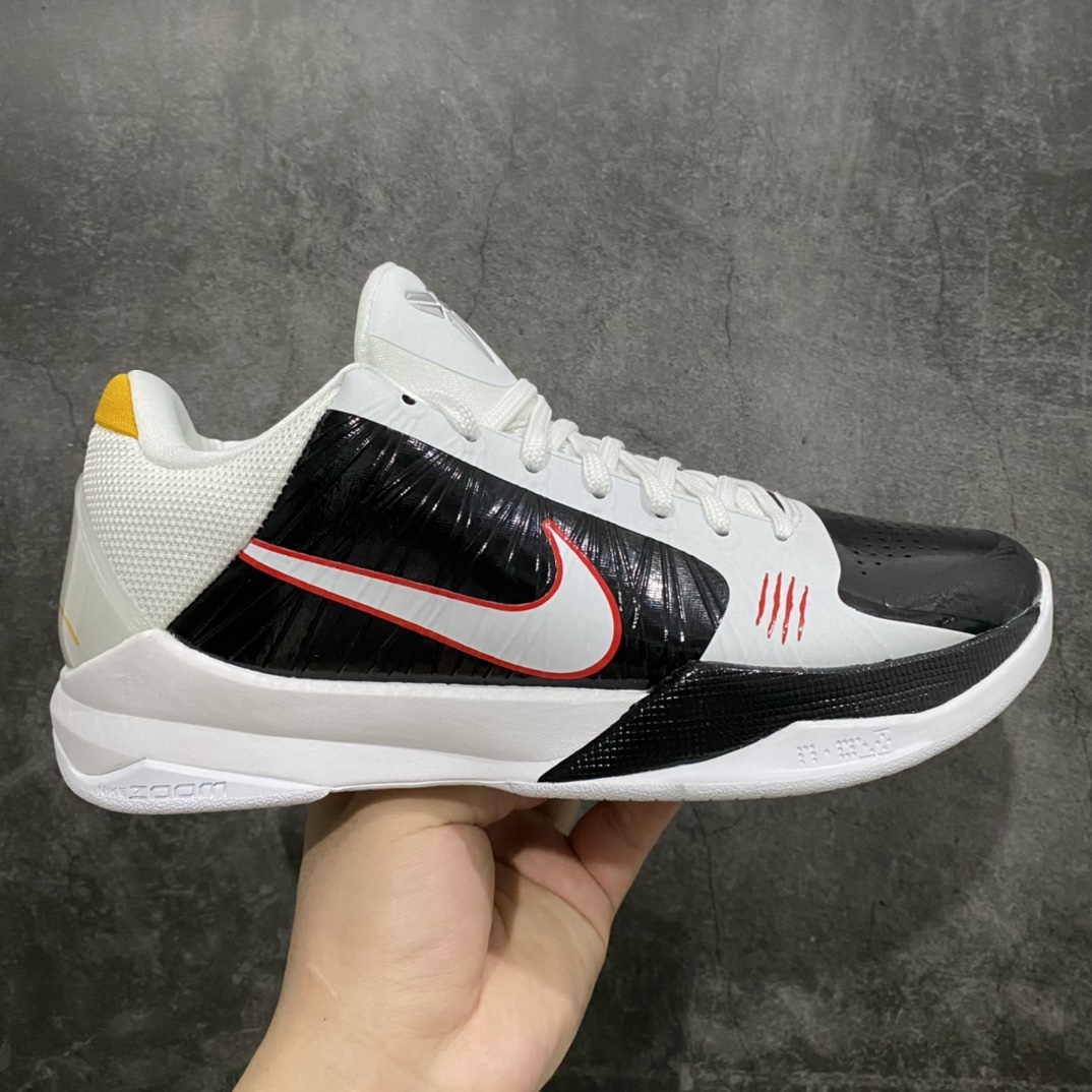 【S2纯原】Nike KOBE 5 Protro 科比五代 男子实战篮球鞋 黑白低帮李小龙 CD4991-101n高端零售 外贸专供品质 市售最高版本 原鞋原数据纸板开发 内置Zoom Turbo气垫 后掌EVA缓震 实战配置直接拉满 原档数据3D打印 鞋面细节匹配原版 全身鞋材卡料色独家定制 唯一正确喷漆SWOOSH Flyknit飞线科技，给予鞋身足够抗扭矩力 真实底模最大47.5  尺码：40 40.5 41 42 42.5 43 44 44.5 45 46 47.5-莆田鞋批发中心