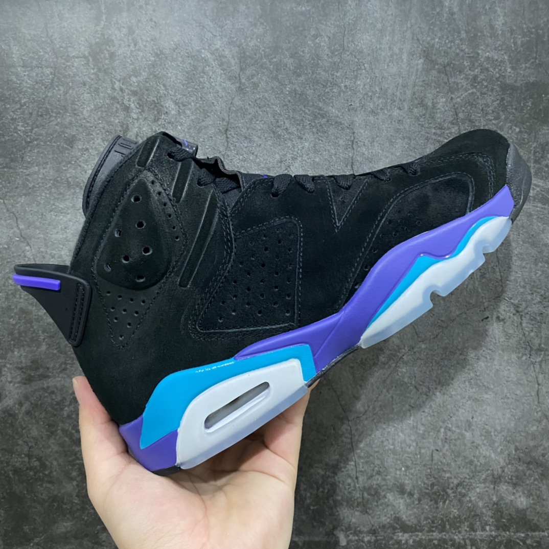 图片[2]-【外贸版本】Air Jordan 6 \”Aqua\” AJ6 乔6黑紫 CT8529-004n外贸大厂出品 顶级品质n原楦原纸板开发 采购原厂皮料原厂定型 后跟完美小蛮腰效果到手可放心比对发售原鞋 上脚百分百充当正品驾驭真正原装公司级完美鞋型 一切细节实拍所见所得！n纸板中底 完美版型 一应俱全 外贸专供 发国外寄售可稳妥充正操作n配色以黑色，明亮的蓝色和湖水绿为配色方案，鞋款与2010年的样品相似，黑色磨砂鞋面与蓝色和湖水绿装扮中底，最后以半透明水晶外底。该版本将提供家庭尺寸和特殊包装鞋盒。 尺码：40 40.5 41 42 42.5 43 44 44.5 45 46 47.5-莆田鞋批发中心