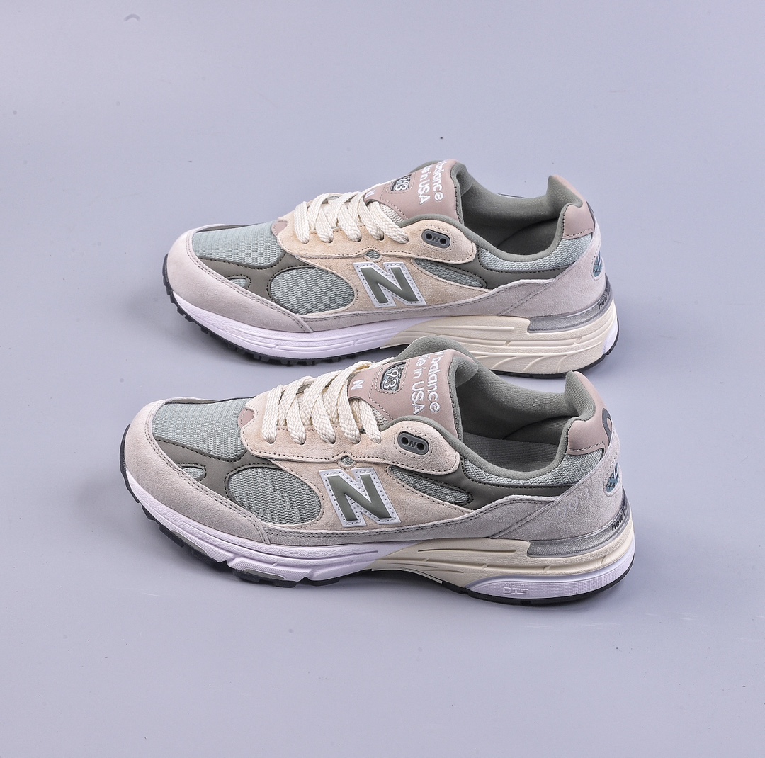 New Balance Made in USA MR993 series American-made running shoes ”Joint Milky White Rock Gray” MR993KT1