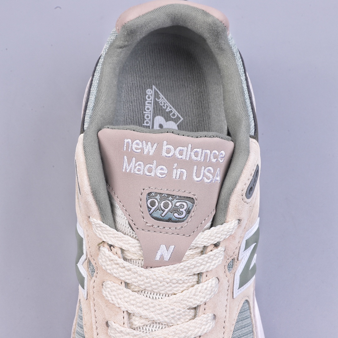 New Balance Made in USA MR993 series American-made running shoes ”Joint Milky White Rock Gray” MR993KT1