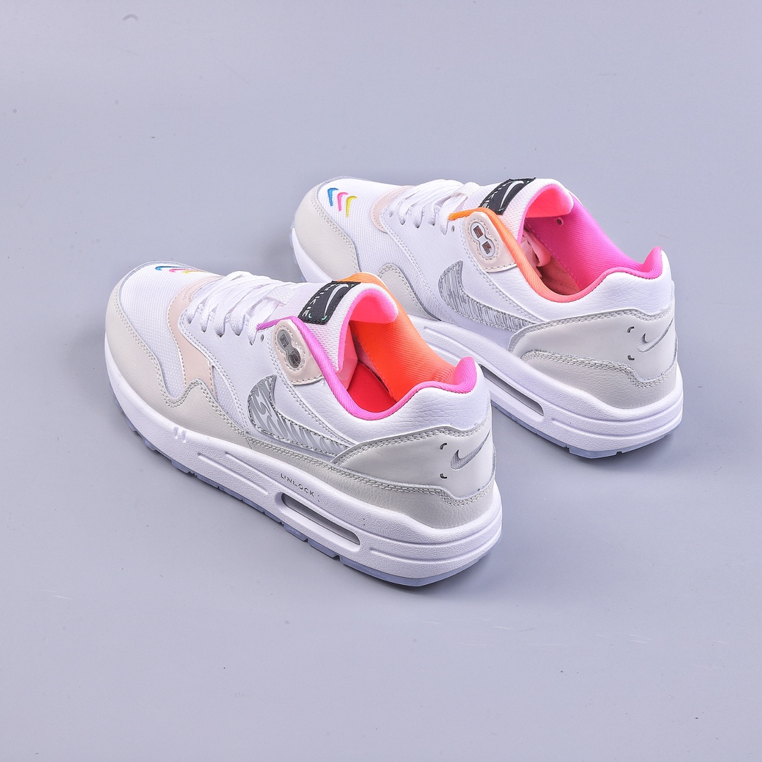 Nike Air Max 1 S 复刻白红 复古休闲跑步鞋 FN0608-101