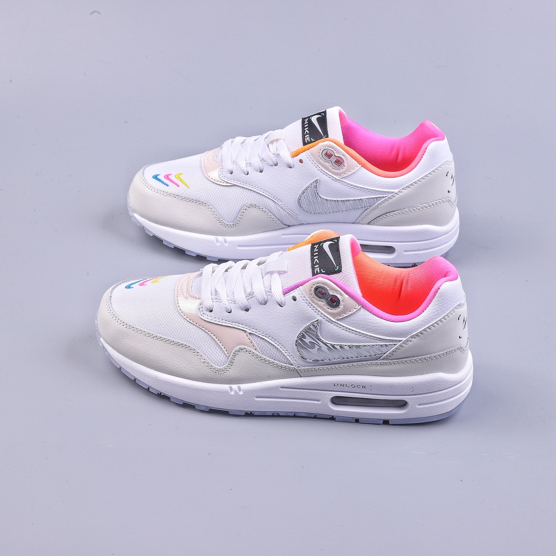 Nike Air Max 1 S 复刻白红 复古休闲跑步鞋 FN0608-101