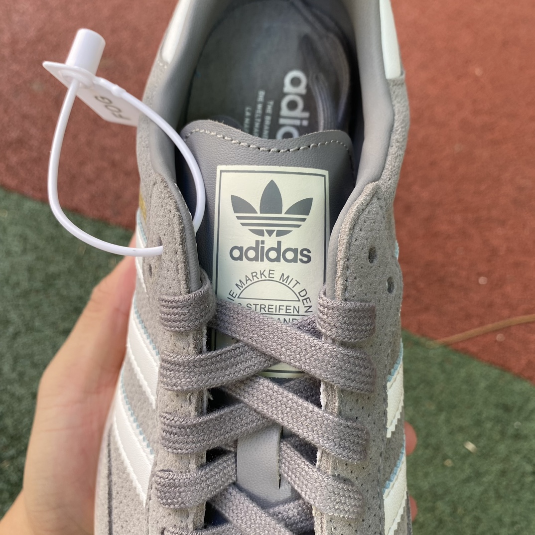 阿迪德训灰色尺码36-45AdidasSambaOG灰色三叶草德训鞋翻毛皮复古休闲板鞋H