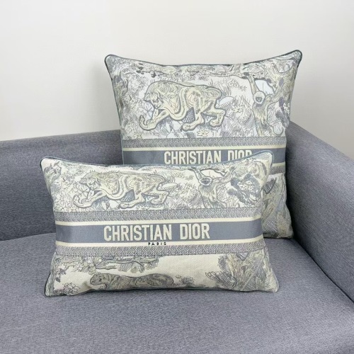 Dior Home Embroidered Pillow, Luxury Cotton Fabric Cushion, 50x50cm & 30x50cm 1 Dior Home Embroidered Pillow, Luxury Cotton Fabric Cushion, 50x50cm & 30x50cm