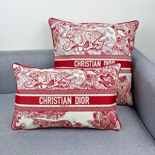Dior Home Decor Throw Pillow, Heavy Cotton Embroidered Cushion, Lumbar Pillow 1 Dior Home Decor Throw Pillow, Heavy Cotton Embroidered Cushion, Lumbar Pillow