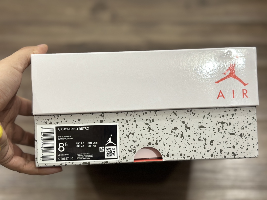 380 Air Jordan 4 AJ4 白紫乔4篮球鞋 CT8527-115