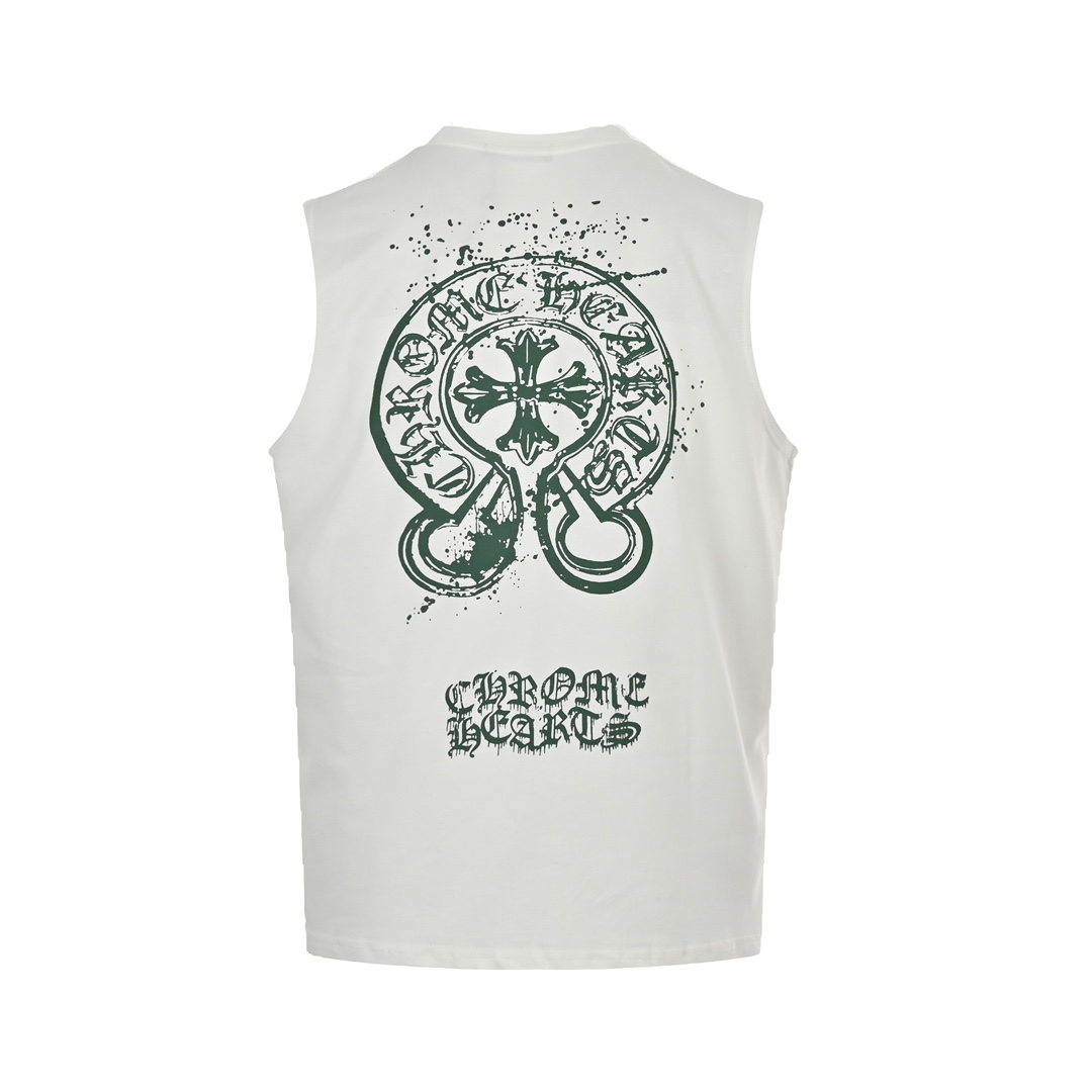 Chrome Hearts/克罗心 23ss 十字架马蹄印花背心