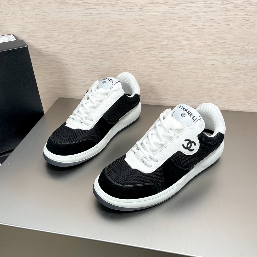 Nuevas zapatillas de deporte de cuero de malla empalmada para hombre Real CHANEL / Chanel. Una réplica perfecta, la ver…