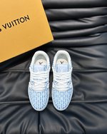 Louis Vuitton Shoes Sneakers Splicing Men Monogram Canvas Cowhide Rubber Vintage Casual