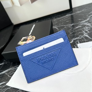 Designer 1:1 Replica Prada Wallet Card pack Black Blue Green Light Yellow