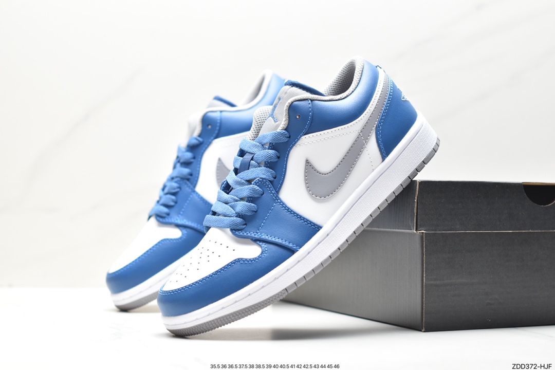 Air Jordan 1 Low ”Aquatone” Low-top Reverse North Carolina Blue 553558-414