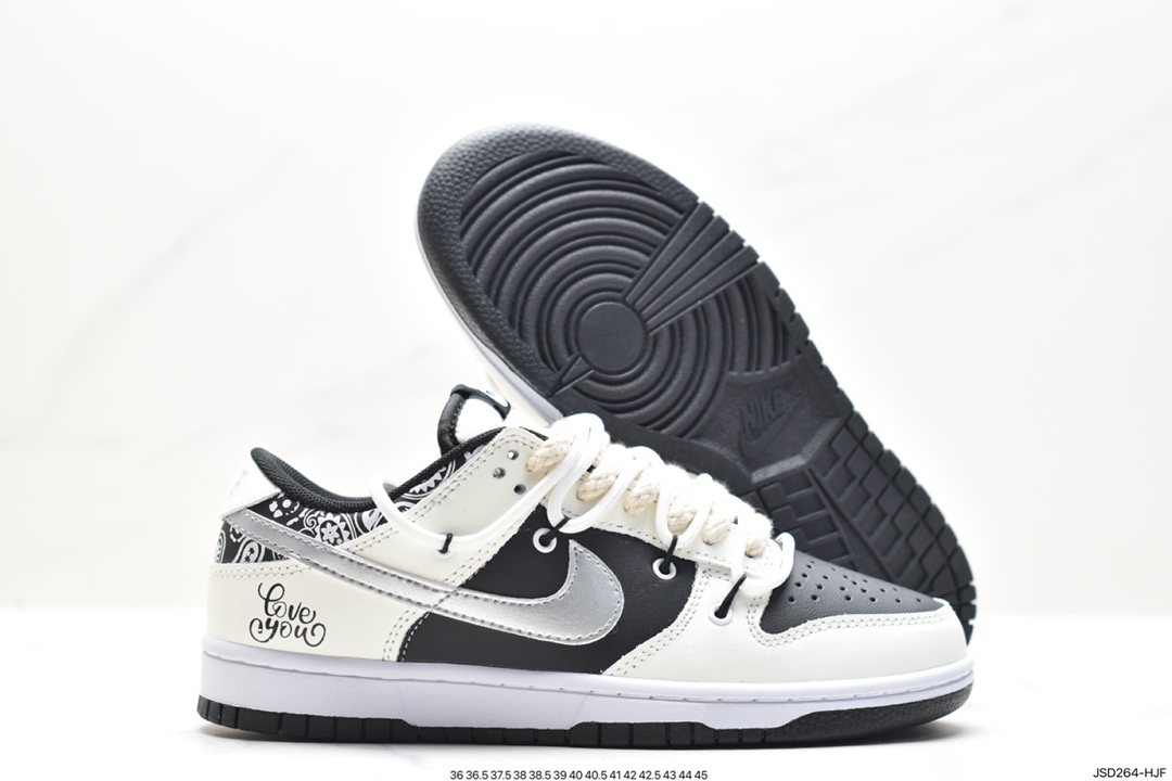 耐克Nike SB Dunk Low”White/Black“扣篮滑板板鞋 DD1391-100