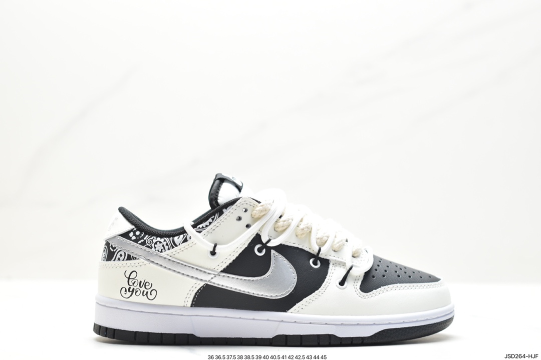 耐克Nike SB Dunk Low”White/Black“扣篮滑板板鞋 DD1391-100