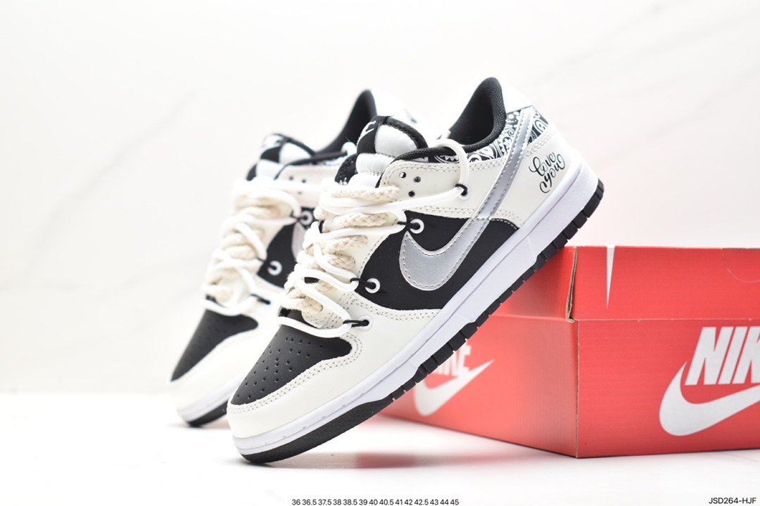 耐克Nike SB Dunk Low”White/Black“扣篮滑板板鞋 DD1391-100