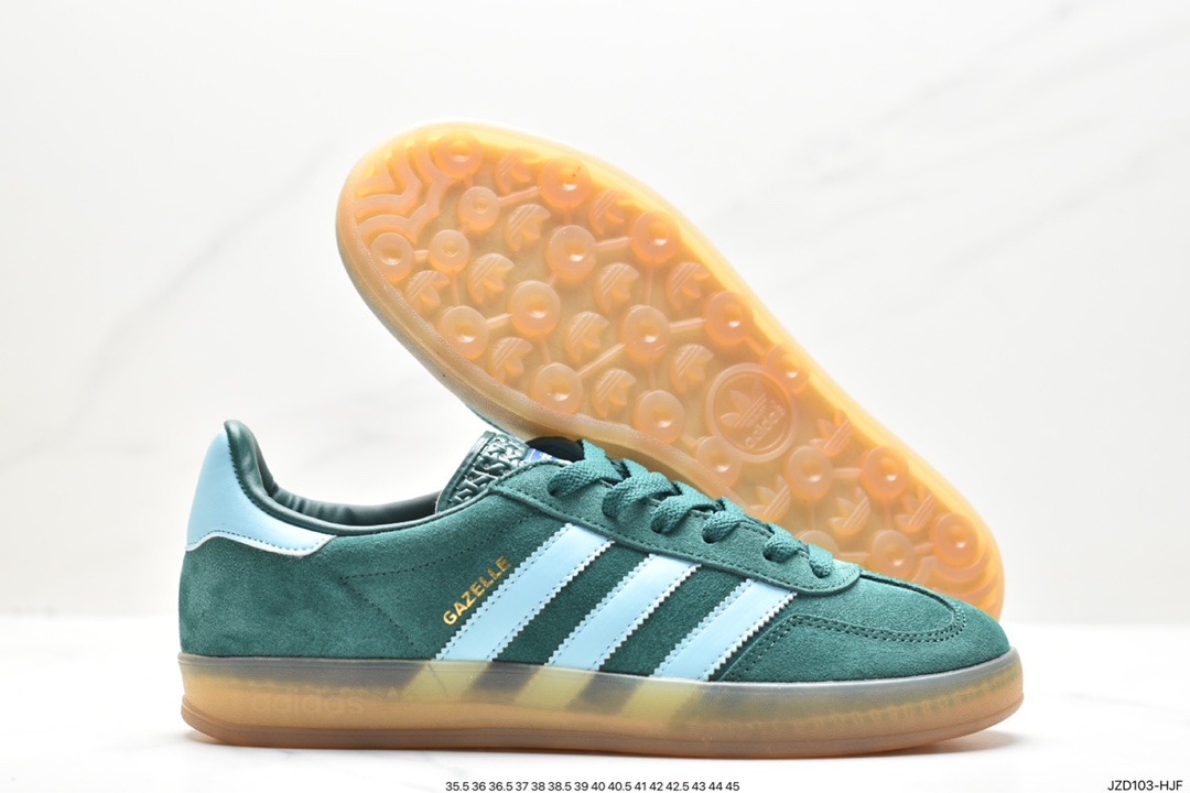 Adidas Originals Gazelle Indoor Trefoil Retro Anti-slip Wear-resistant Low-top Sneakers HQ8717