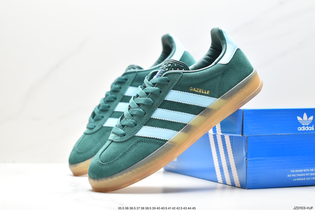 Adidas Originals Gazelle Indoor Trefoil Retro Anti-slip Wear-resistant Low-top Sneakers HQ8717