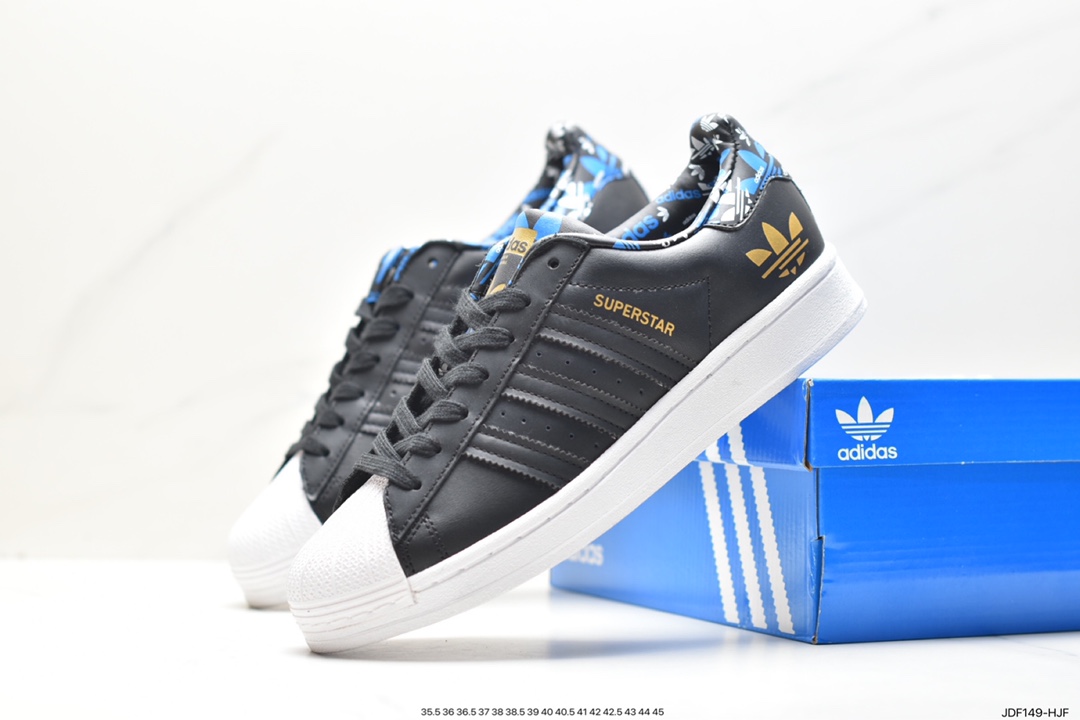 125 阿迪达斯Adidas三叶草 Originals Superstar”Sail/Green/Lace“贝壳头系列低帮板鞋 133670