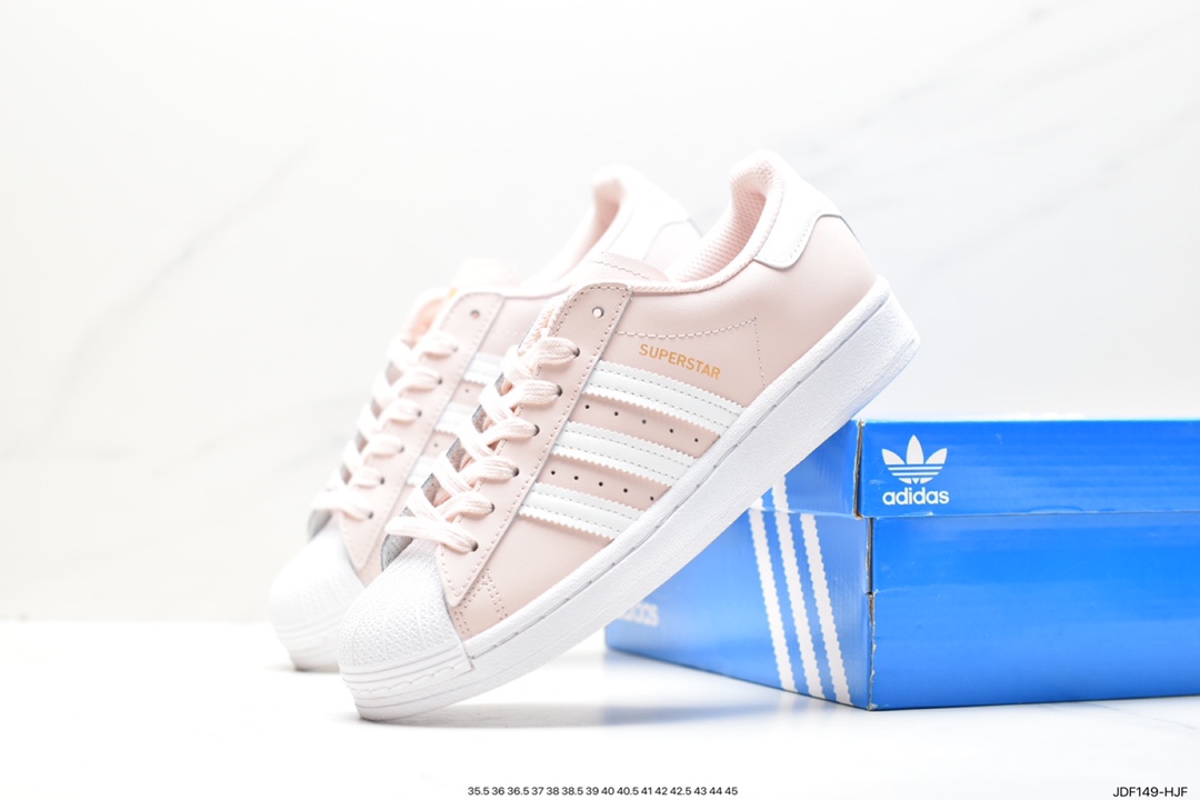 125 阿迪达斯Adidas三叶草 Originals Superstar”Sail/Green/Lace“贝壳头系列低帮板鞋 133670