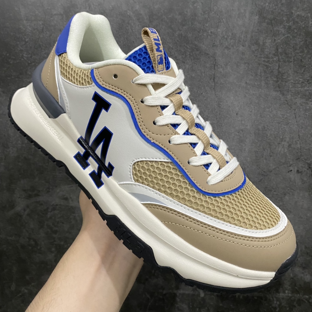 Pure original New York Yankees x MLB Chunky Runner Liner Liner series low-top thick-soled daddy style casual sports jogging shoes ”beige”