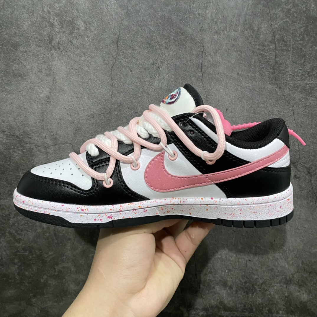 260 【K13版】Dunk Low 粉色火焰 怦然心动 活力三勾 解构抽绳鞋带  FD4623-131