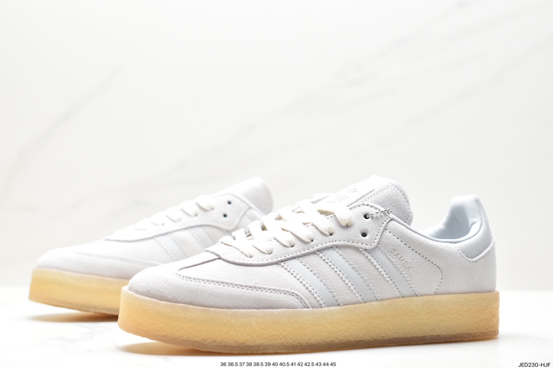 adidas SAMBA KITH CLARKS clover retro casual non-slip wear-resistant low-top shoes ID7297