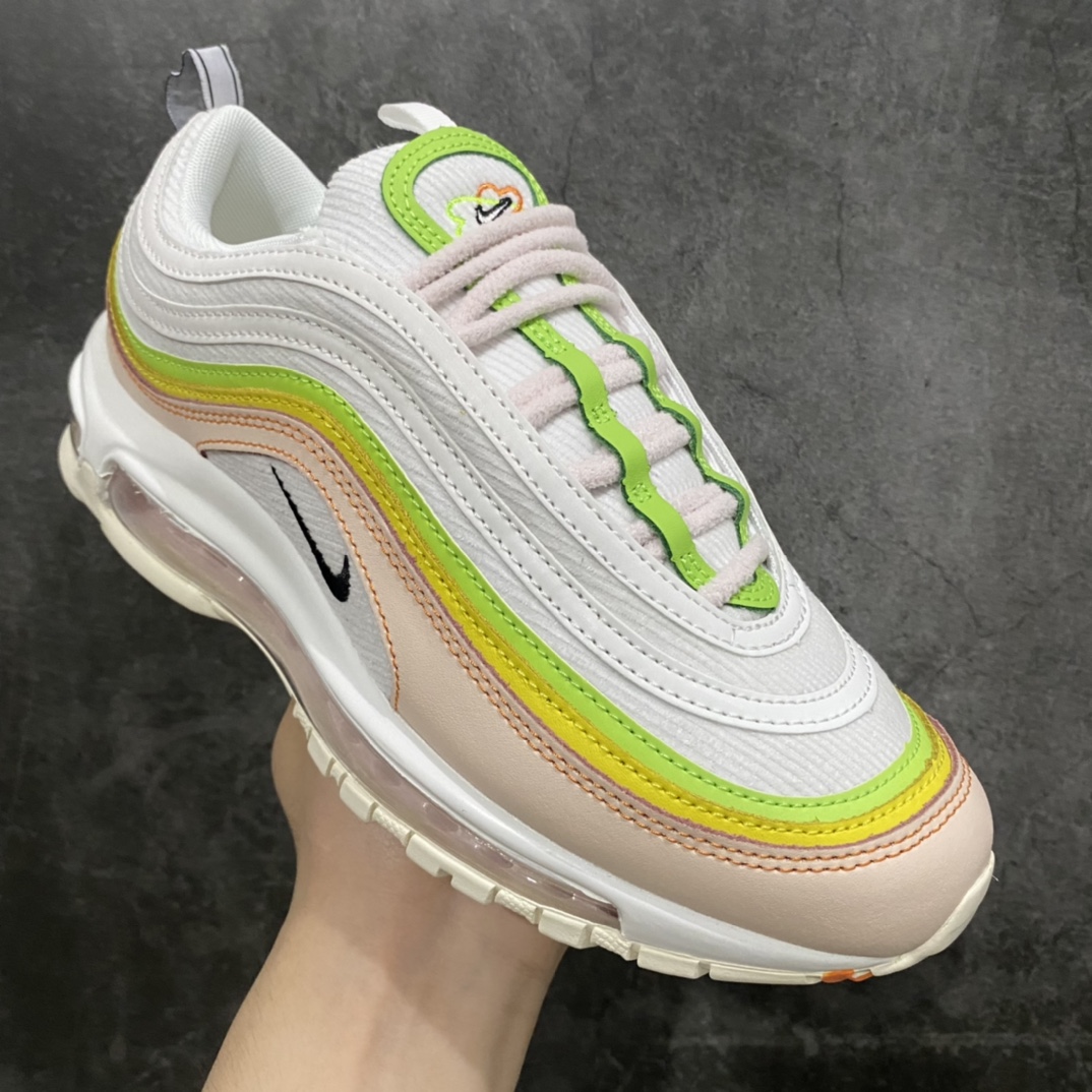 图片[3]-【纯原版】NK Air Max 97 OG 白黄粉 FD0870-100原装批次子弹 拆解原鞋开发 打造全市场最强版本子弹 这里只对比原鞋原厂TPU反光材料 市场首家原模原气垫 拒绝套用公底原档案Swoosh电绣 卡色匹配原版SIZE：36 36.5 37.5 38 38.5 39 40 40.5 41-莆田鞋批发中心