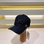 Dior Hats Baseball Cap Canvas Cotton Cowhide