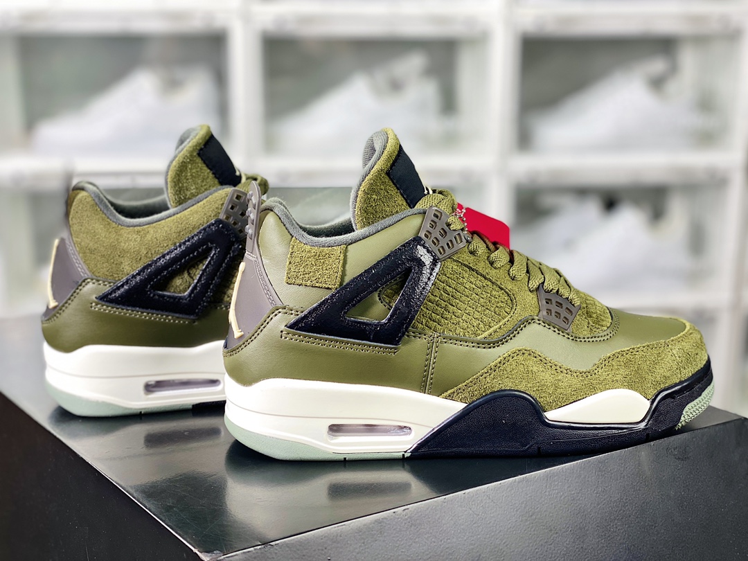 Air Jordan 4 Retro SE Craft ”Medium Olive” AJ4 mid-top basketball shoes ”Olive Army Green Small UNDFTD” FB9927-200